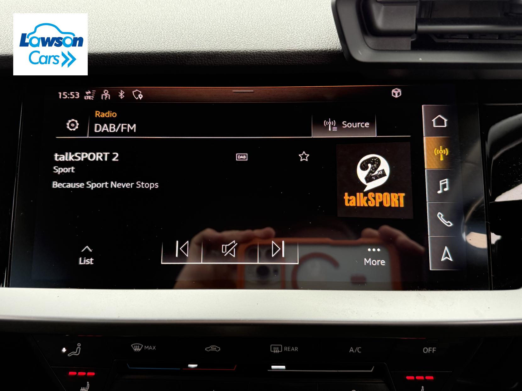 Audi A3 1.0 TFSI 30 Technik Sportback 5dr Petrol S Tronic Euro 6 (s/s) (110 ps)